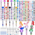 AIPRIDY DIY Crystal Beaded Fairy Wand Garden Stakes Kit, Colorful Decorative Wands with Assembly Guide, 12 or 10 Inch Threaded Rods,Outdoor Garden Decoration Set (238, Rainbow+Lighted Globes Top) by AIPRIDY