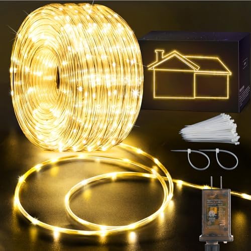 KNONEW 1000 LED Rope Lights Outdoor 328FT Rope Light for Outside Waterproof by KNONEW