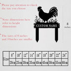 Iron Rooster Garden Stake,Personalized Name Plaque Sign,Chicken Coop Sign,Custom Metal Yard Art for Outdoor Decor, Rustproof Lawn Ornament, Farmhouse Insert Sign for Garden & Patio - Image 3