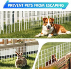 26 Panels No Dig Fence, 28ft(L) x 17in(H) Dog Digging Fencing Barrier, 1.2in Gap Animal Barrier for Bottom of Fence, Rustproof Metal Garden Edging Border Ground Defense for Outdoor Patio, White - Image 7