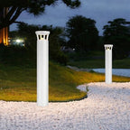 White Housing LED Bollard Light Outdoor 36" 24W/15W/12W Selectable 3000K/4000K/5000K 3CCT Outdoor Commercial Landscape Pathway Lighting, 120-277V, Waterproof Aluminum Garden Walkway Yard Lawn Light - Image 6