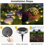 30 Pack Solar Lights Outdoor Waterproof, 8 LED Solar Ground Lights - Image 5