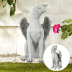 Resin Memorial Dog Angel Statue, Outdoor Garden Grave Tribute Stone - Image 7