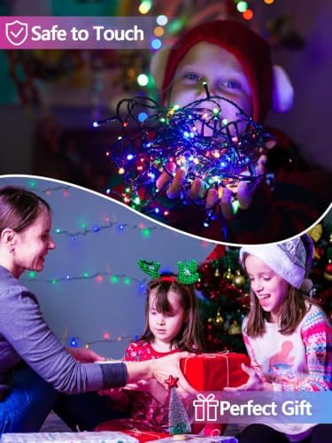 Solar Christmas Lights Outdoor 4 Pack 200 LED 132FT String Light Multicolor - Image 6