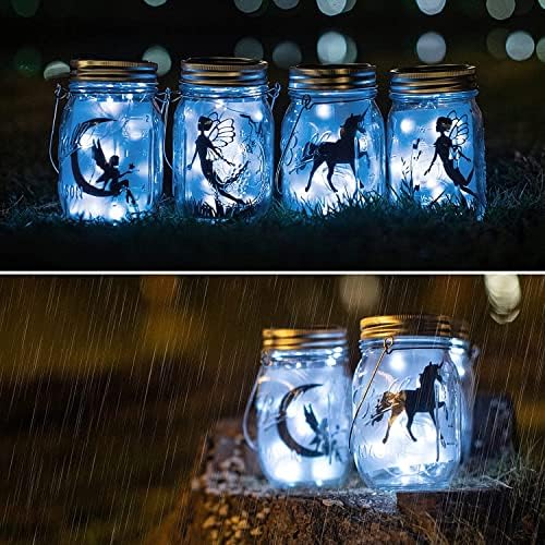 Solar Mason Jar Lid Light 8 Pack Cold White Waterproof Outdoor Decor - Image 5