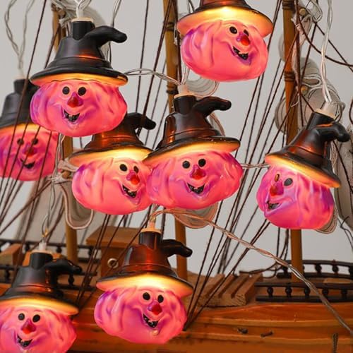 CAKERS Halloween Witch Scary Ambience Decor Modeling Lights|LED Warm White Copper Wire Lights|Holiday Theme Hanging Fairy Lights for Bedroom Party Decor,Warm White,6m(19.6ft)-40LED-USB - Image 3