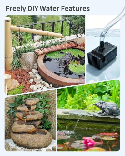 POPOSOAP 12W Solar Fountain Pump Built-in Battery Backup for Birdbath Pond - Image 6