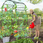 Garden Arch Cucumber Trellis for Climbing Plants 6.7ft Black - Image 2