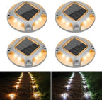 VOLISUN Solar Driveway Marker Lights Dock Marine Led Deck Outdoor 4 Pack by VOLISUN