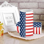 Set of 2 Modern American Flag Flameless Candles with Remote Outdoor Battery Operated Candles with Timer Flickering LED Pillar Lights for 4th of July USA Patriotic Decoration - Image 2