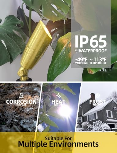 COLOER Die-cast Brass Landscape Spotlight 10-Pack, Copper Finish - Image 5