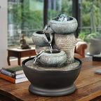 HIHELO Desktop Fountain Tabletop Fountain Simple Modern Circulating Water Fountain Office Desktop Decoration Ornament Water Fountain Outdoor - Image 3