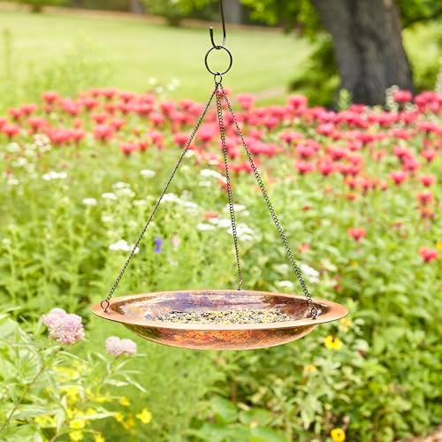 Good Directions Hanging Fire Copper Bird Bath for Outside Backyard, Outdoor, Patio, Garden, Birdbath Gift for Bird Lovers Watchers, Large 18" Pure Copper Metal - Image 3