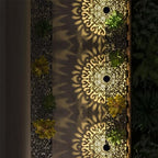 gardencave 6 Pack Solar Lights Outdoor Garden Decorative Mandala Solar Pathway Lights Waterproof Plastic Outside Solar Path Landscape Lights Gardening Gifts for Women Mom Backyard Walkway Yard Decor - Image 6