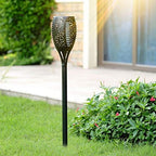 Solar Light 4 Pack Waterproof Flickering Flames Torches Lights Outdoor Landscape Decoration Lighting Solar Spotlights Security Torch Light for Garden Patio Yard Driveway (4Pack, Upgrade 33LED) - Image 3