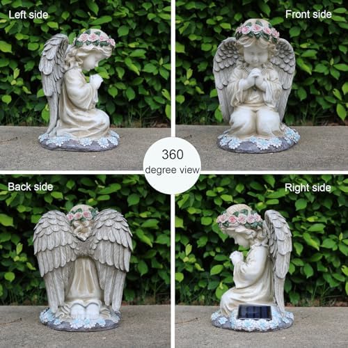 Solar Angel Garden Statues Outdoor,Garden Angel,Praying Angels Figurines - Image 2