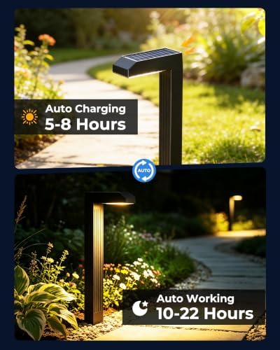Vosaro Solar Pathway Lights Outdoor 6 Pack, 3 Color Temperatures, IP65 - Image 6