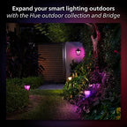 Philips Hue Discover Outdoor Smart Flood Light Fixture, Black - 15W, White and Color Ambiance LED Color-Changing Light - 1 Pack - Requires Hue Bridge - Control with Hue App and Voice - Weatherproof - Image 5