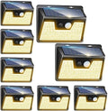Peasur Solar Lights Outdoor Waterproof [8 Pack/140LED], Warm White Motion Sensor Light Ultra-Bright, 3 Modes Solar Fence Security Lighting for Wall Garden Yard Garage Patio by Peasur