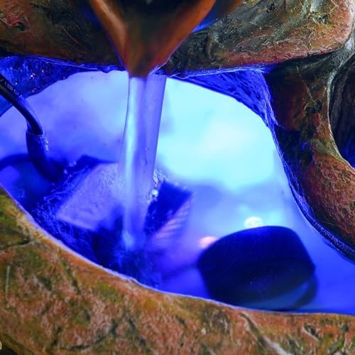 Waterfall Tabletop Fountain Resin Rockery Water Fountain Crafts Office Desktop Decoration Ornaments Indoor Fountain - Image 3