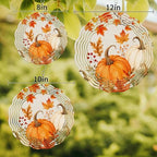 Fall Pumpkin Wind Spinner for Yard and Garden, Rustic Maple Leaf Autumn Thanksgiving Hanging Wind Spinner Outdoor 3D Kinetic Wind Sculpture Spinners Indoor Outdoor Patio Décor Ornaments Gift 10 Inch - Image 3