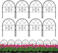 Garvee Decorative Garden Fence Panels 8-Pack, 20"x26" Black Metal Arched Border for Flower Bed Edging, Rustproof No-Dig Animal Barrier for Dogs, Rabbits, Patio & Yard Outdoor Decor by Garvee