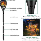 Solar Lights Outdoor 43" Flickering Flame Solar Torch Lights - Image 2