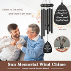 Soopau Sympathy Gifts for Loss of Son, Memorial Wind Chimes for Loss of Son, Grief Wind Chimes Son, Bereavement Condolence Funeral Gifts for Loss of Son, Windchimes in Memory of A Loved Son - Image 2