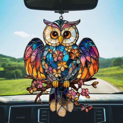 Colorful Owl Acrylic Suncatcher - Image 5