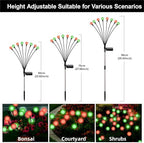 Red and Green Solar Firefly Lights Outdoor Garden Christmas 8 PK - Image 5