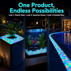 Glow in the Dark Rocks Outdoors, Decorative Night Guide Pebbles for Landscaping & Garden Pathway, Colored Glow Stonesfor Fish Tank, Aquarium Decor & Planters, Luminous Stones for Vases (400, Multi) - Image 5