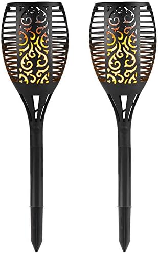 MIFXIN 2 Pack Solar Tiki Torch Lights Flickering Flame Waterproof Dusk to Dawn Garden Light 96 LED Dancing Flames Landscape Lighting Outdoor Path Light for Patio Deck Yard Driveway by MIFXIN