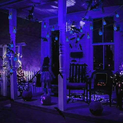 Solar String Lights for Outside, 33Ft Solar Patio Light with 15 Flickering - Image 7