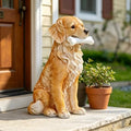 COWOS Solar Dog Statue with Glowing Bone, Golden Retriever Dog Statues for Outdoor Garden Decor, Weatherproof Dog Figurines and Pet Memorial Gift by COWOS