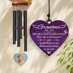 Personalized Mom Memorial Wind Chime – “You Left Me with Beautiful Memories” Custom Name & Years – Heart Shaped Angel Wing Sympathy Gift – Outdoor Remembrance Windchime for Loss of Mother or Wife - Image 6