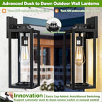 FILIYANO Large Dusk to Dawn Outdoor Wall Lights, 16 Inch, Modern, 2 Pack - Image 3