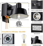 Ehaho Porch Lights with Outlet for Front Door, Dusk to Dawn, IP65 (1 PC) - Image 5