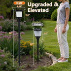 Swingers Solar Torch Lights Outdoor, 33" Tall Flickering Flame Lights - Image 2