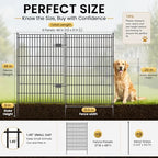 No Dig Garden Fence, Dog Fencing Outdoor for Yard, 8 Panels with Gate - Image 2
