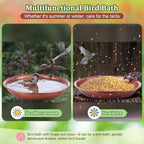 Bird Bath Bowl Outside, Large Bird Bath Bowl Replacement, Standing - Image 3