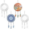 4Pack 10 inch Sublimation Wind Spinner Blanks 3D Aluminum Metal Wind Sculpture Kinetic Spinners for Yard and Garden Indoor Art Ornaments Hanging Decoration (Feather) by WindMage