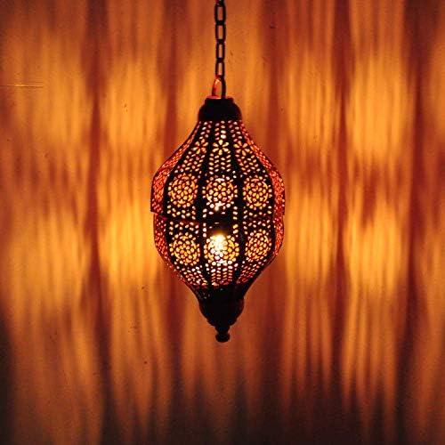 Lalhaveli Valentines Day Gift Moroccan Style Red Candle Lantern for Patio, Indoors/Outdoors Decorations - Image 3