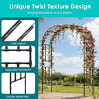 Twira Garden Arch Trellis, 7.9FT(240cm) Metal Garden Arbor Trellis for Climbing Plants Outdoor, Large Wedding Arch for Ceremony, Black Archway Trellises Decoration for Lawn, Patio, Backyard - Image 3