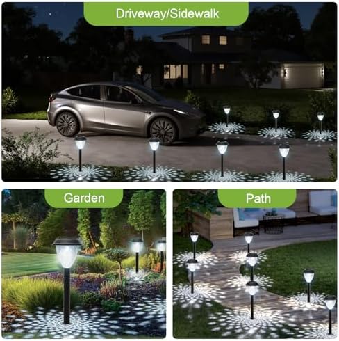 GOODFOEVER Solar Pathway Lights Outdoor, 16 Pack Solar Lights Outdoor Waterproof for Outside, Garden Decor for Yard, Patio, Landscape, Planter, Walkway, Driveway - Image 7