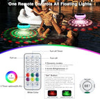 QOLNBY Solar Pool Lights 4 PCS, USB Rechargeable Floating Pool Lights - Image 6