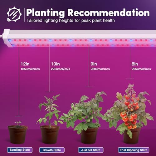 FREELICHT 1Pack 4FT Grow Light for Indoor Plants, 60W=350W, Red Blue - Image 3