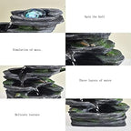 Tabletop Fountains Tabletop Fountain Stacked Rock Waterfall Indoor/Outdoor Synthetic Resin with LED Light Water Fountain Tabletop Exquisite Decoration (Color : A, Size : 5.2 * 6.2 * 10.2in) - Image 3