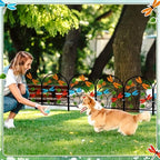 Yaocom 6 Pack Dragonfly Garden Fence 16.5" H x 11.8" W Metal Border - Image 4