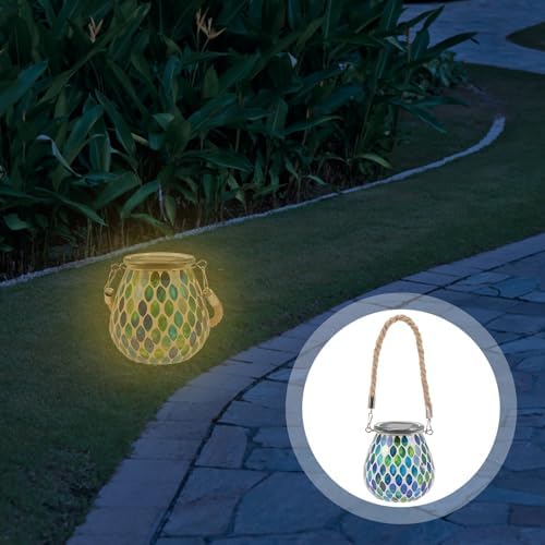 Solar Jar Lamp Waterproof Glass Lantern for Garden Outdoor Decoration - Image 4