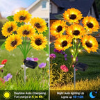 Solar Sunflower Lights 4 Pack 24 Flowers Gift for Mom - Image 6